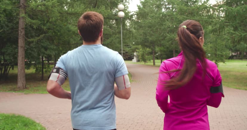 Morning run in the park