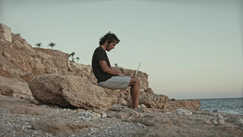 Coding on a beach